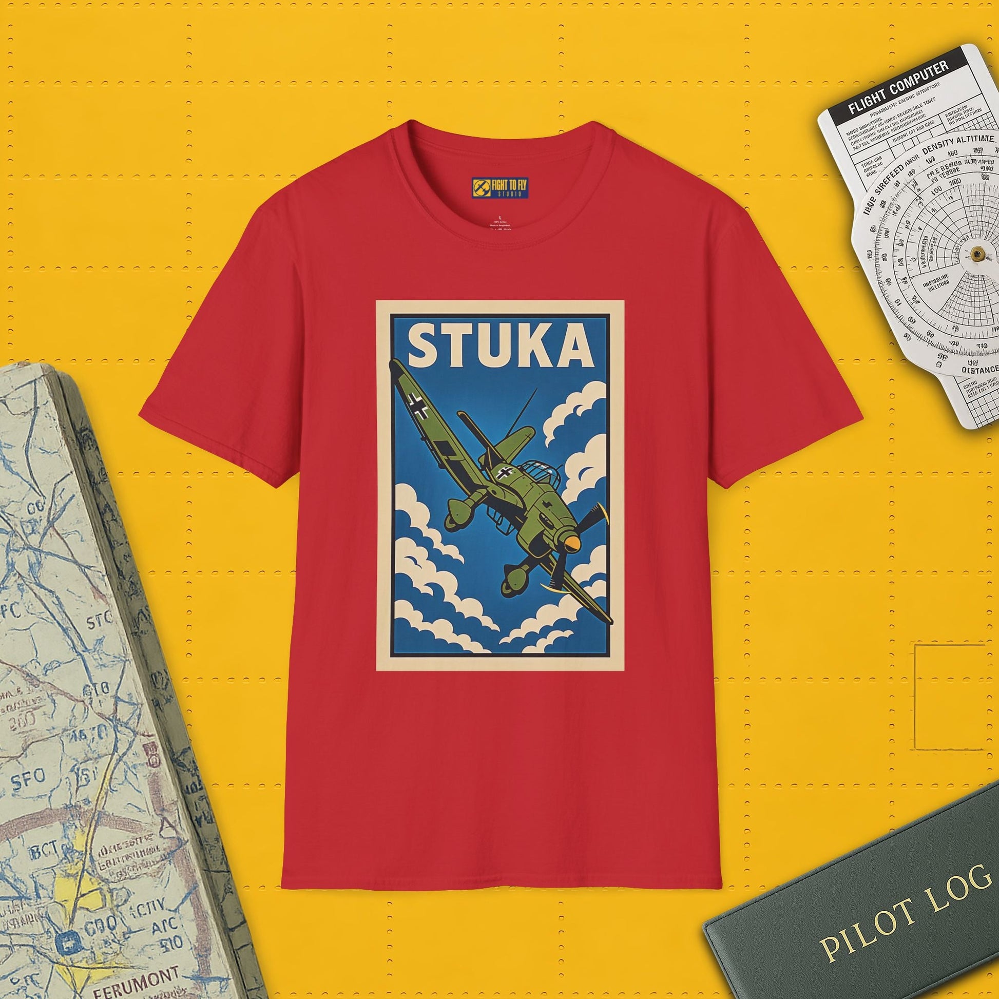 Stuka Premium T-Shirt – Dive Bomber WWII Warbird Full Graphic Tee - Pilot gifts - warbird t-shirt