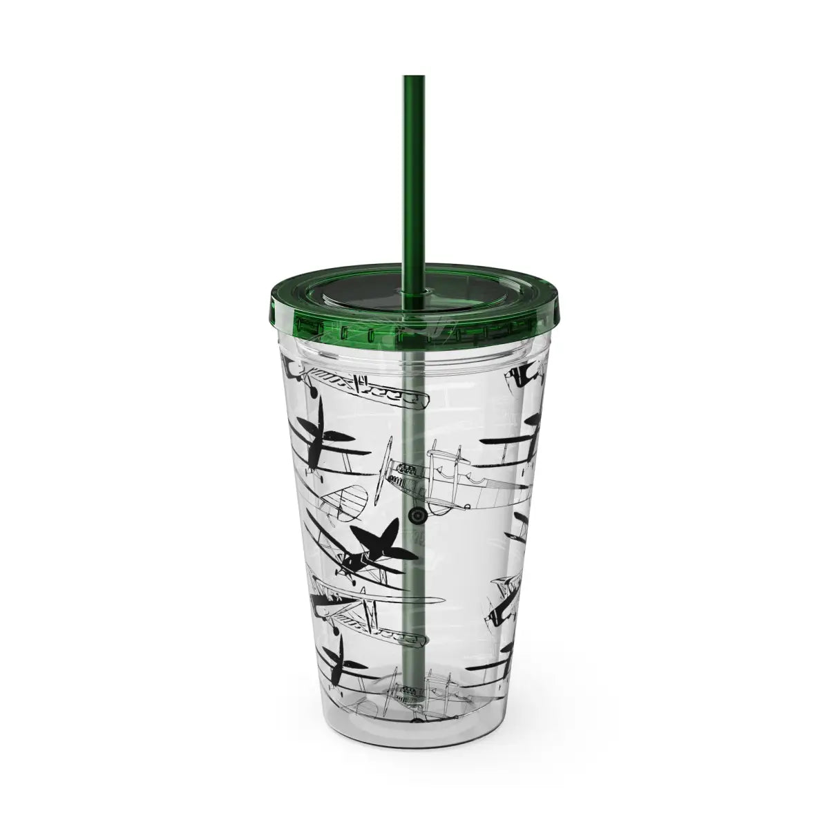 Sunsplash 16oz Tumbler with Straw - Stylish Drinkware for Daily Hydration - Mug - Gifts pilots - Aviation apparel