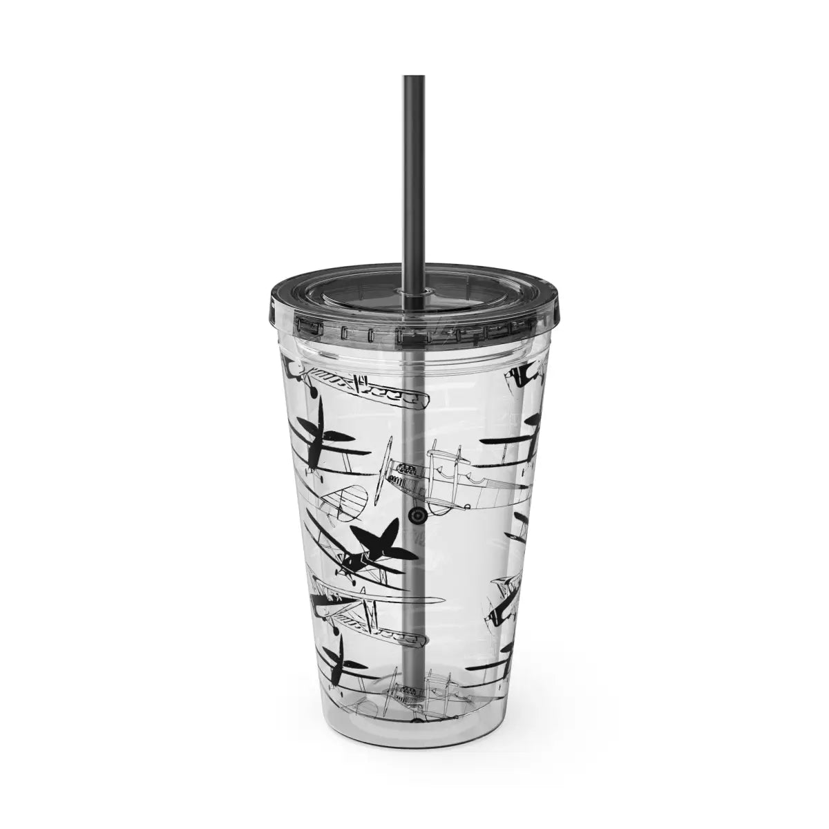 Sunsplash 16oz Tumbler with Straw - Stylish Drinkware for Daily Hydration - Mug - Gifts pilots - Aviation apparel