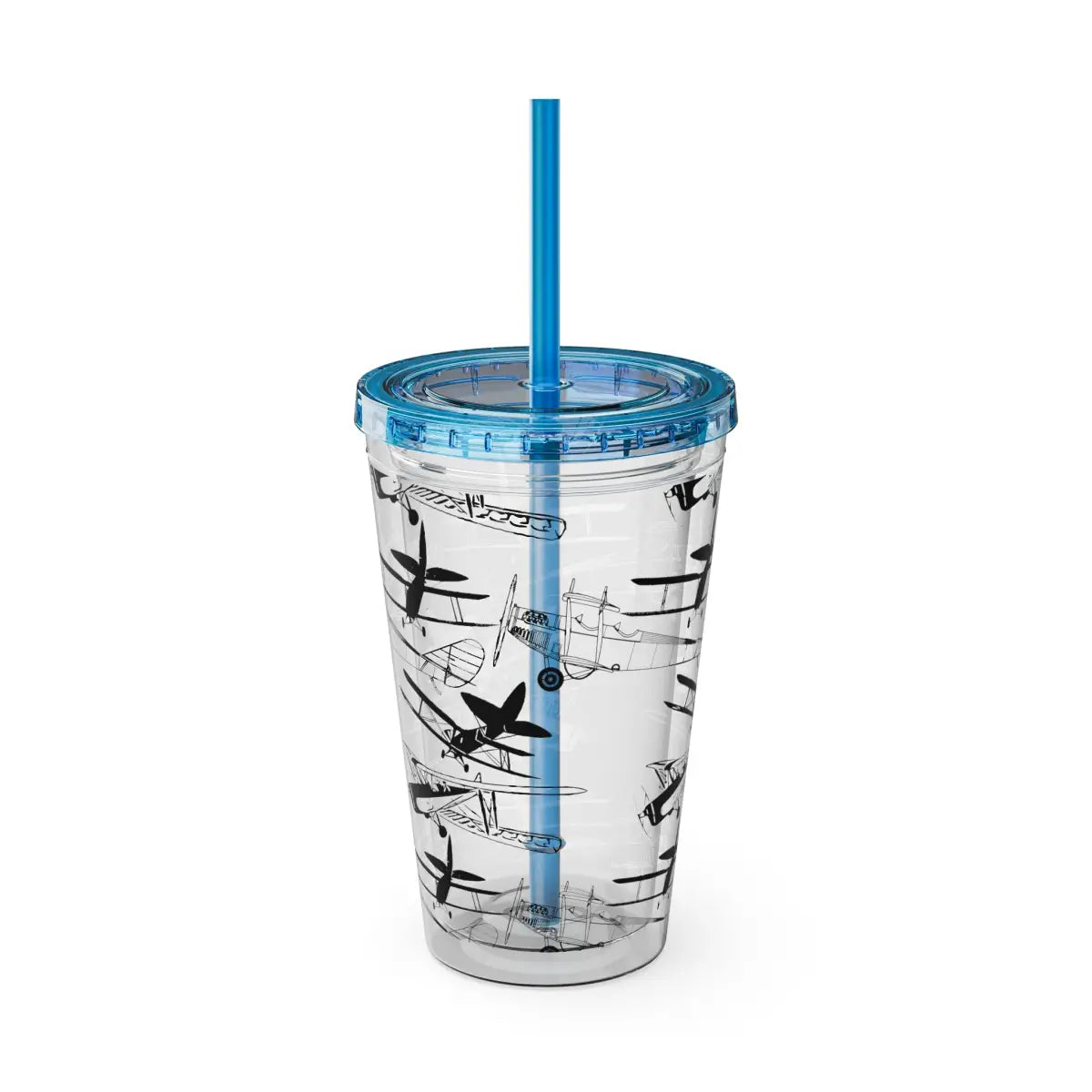 Sunsplash 16oz Tumbler with Straw - Stylish Drinkware for Daily Hydration - Mug - Gifts pilots - Aviation apparel