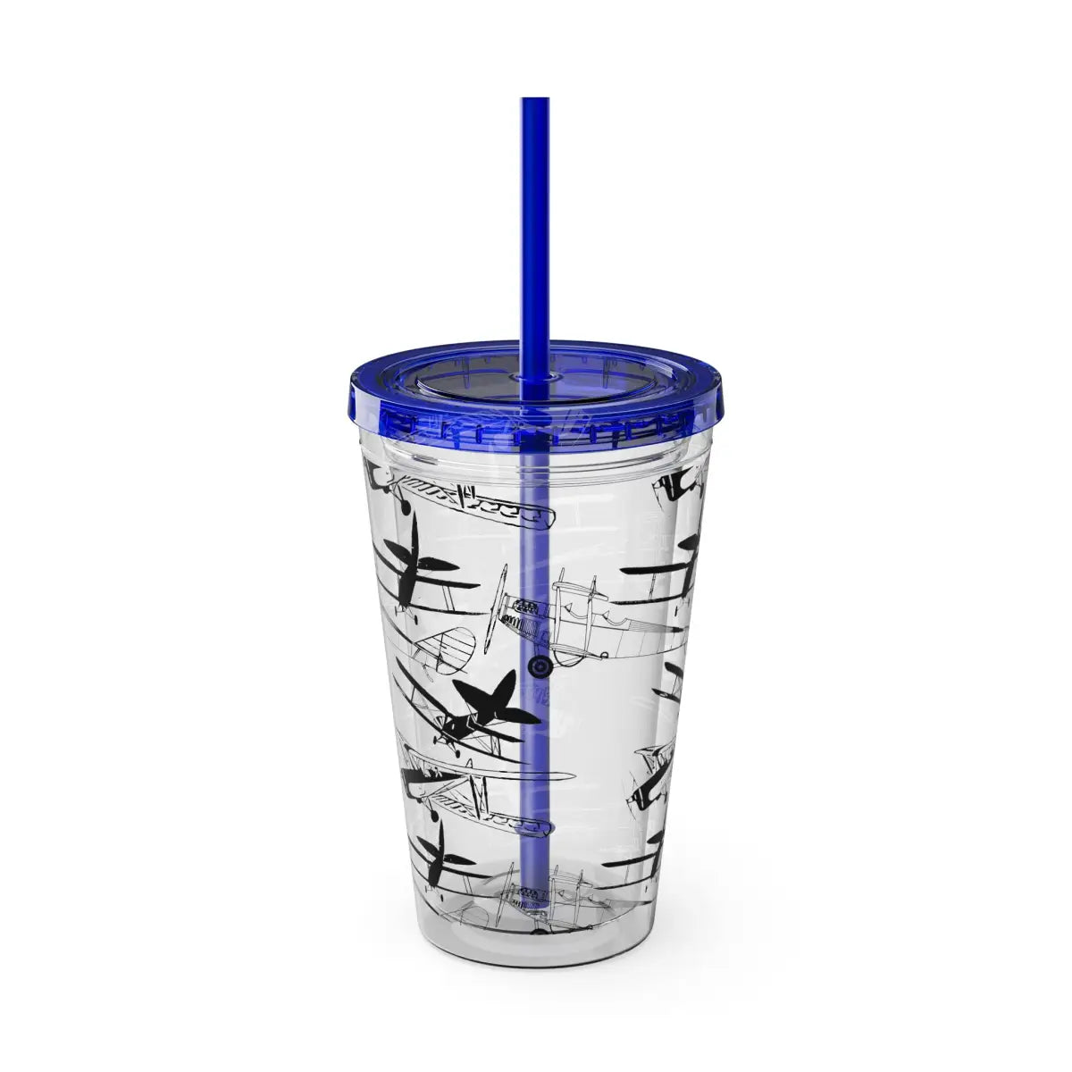 Sunsplash 16oz Tumbler with Straw - Stylish Drinkware for Daily Hydration - Mug - Gifts pilots - Aviation apparel