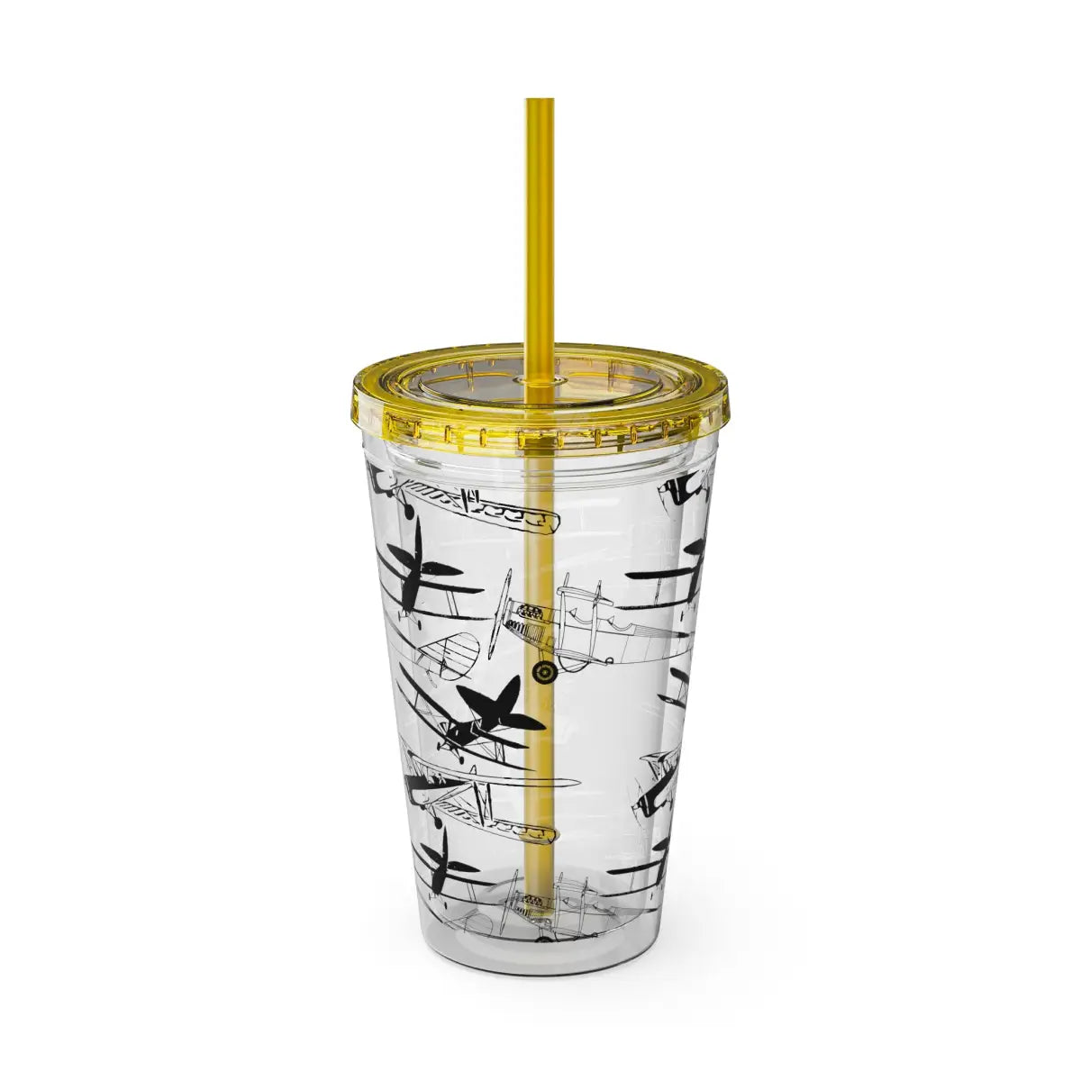 Sunsplash 16oz Tumbler with Straw - Stylish Drinkware for Daily Hydration - Mug - Gifts pilots - Aviation apparel