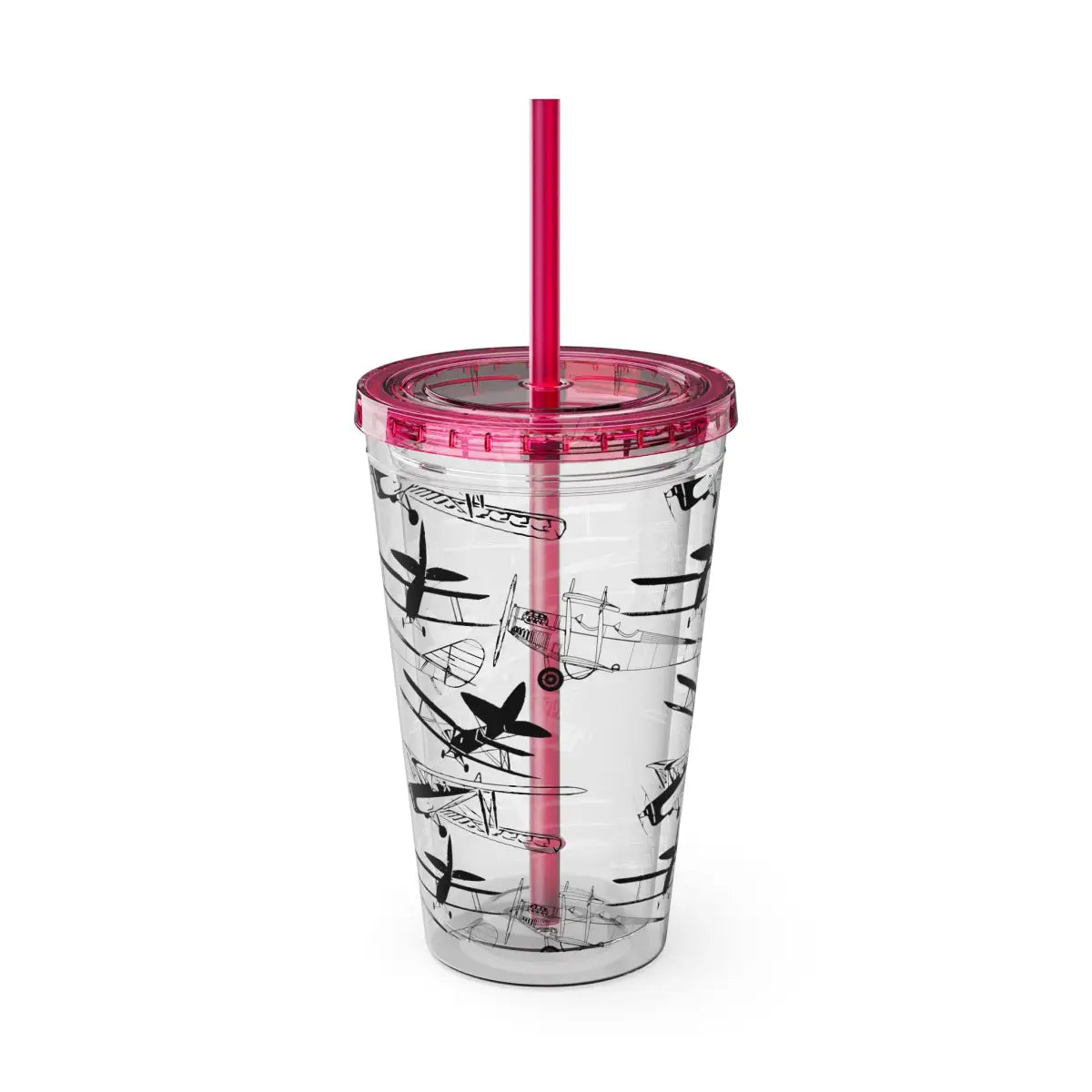 Sunsplash 16oz Tumbler with Straw - Stylish Drinkware for Daily Hydration - Mug - Gifts pilots - Aviation apparel