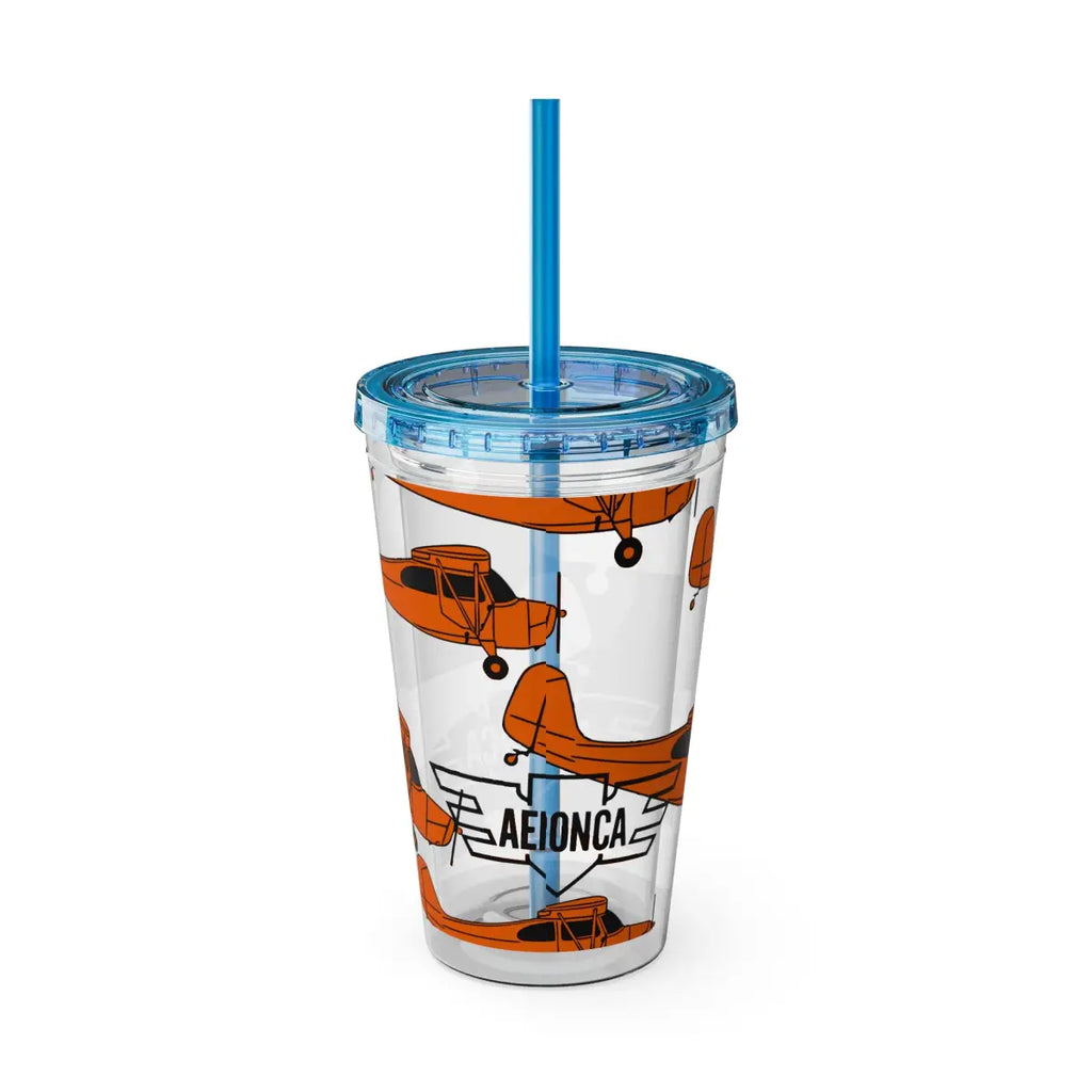 Sunsplash Tumbler with Straw 16oz - Mug - Gifts for pilots - Aviation apparel