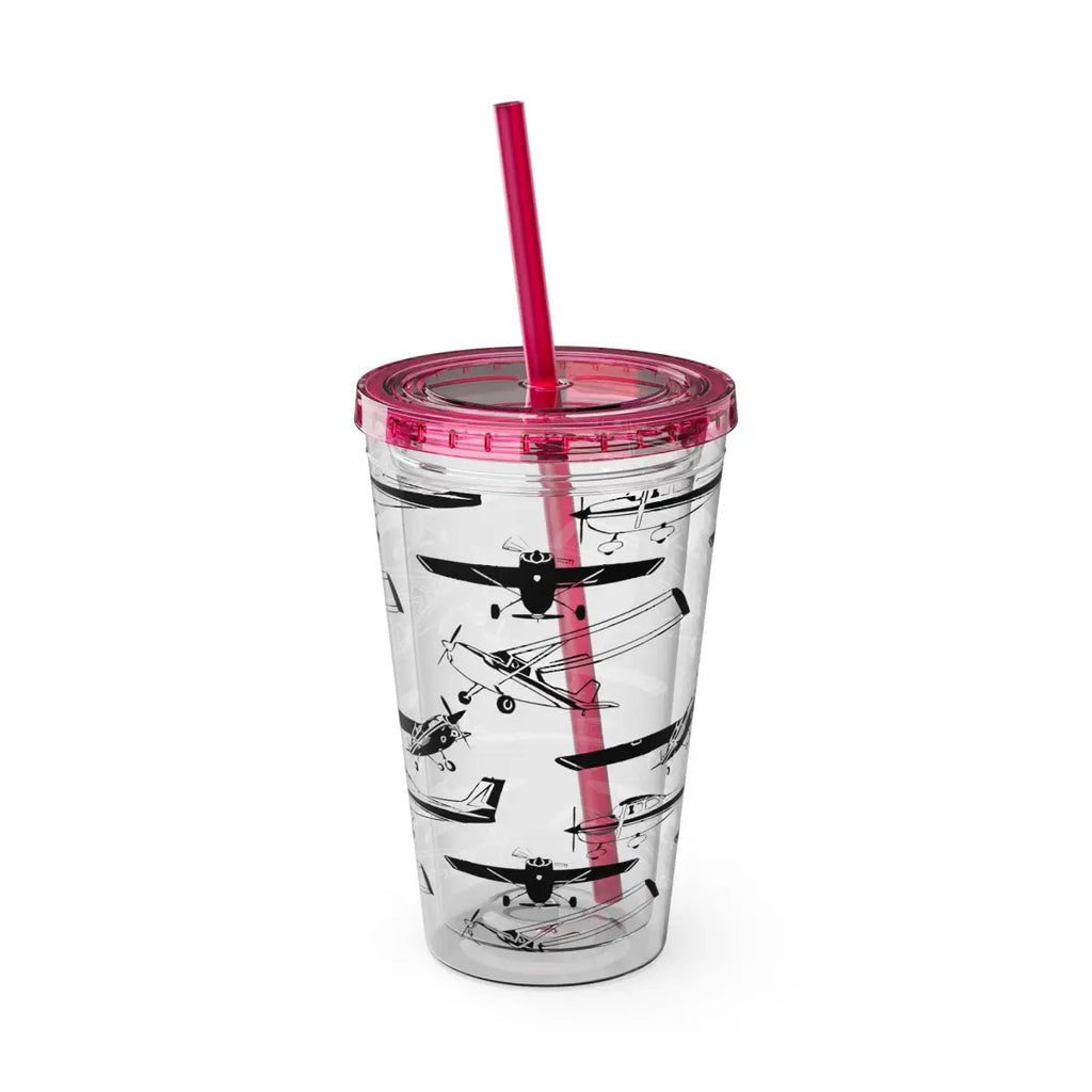 Sunsplash Tumbler with Straw 16oz - Mug - Gifts for pilots - Aviation apparel