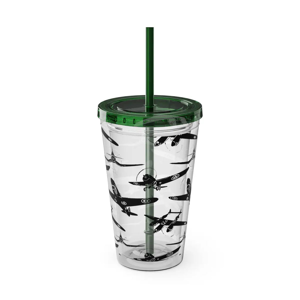 Sunsplash Tumbler with Straw 16oz - Mug - Gifts for pilots - Aviation apparel