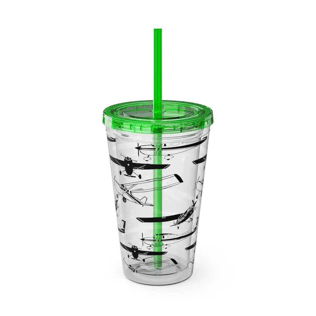 Sunsplash Tumbler with Straw 16oz - Mug - Gifts for pilots - Aviation apparel