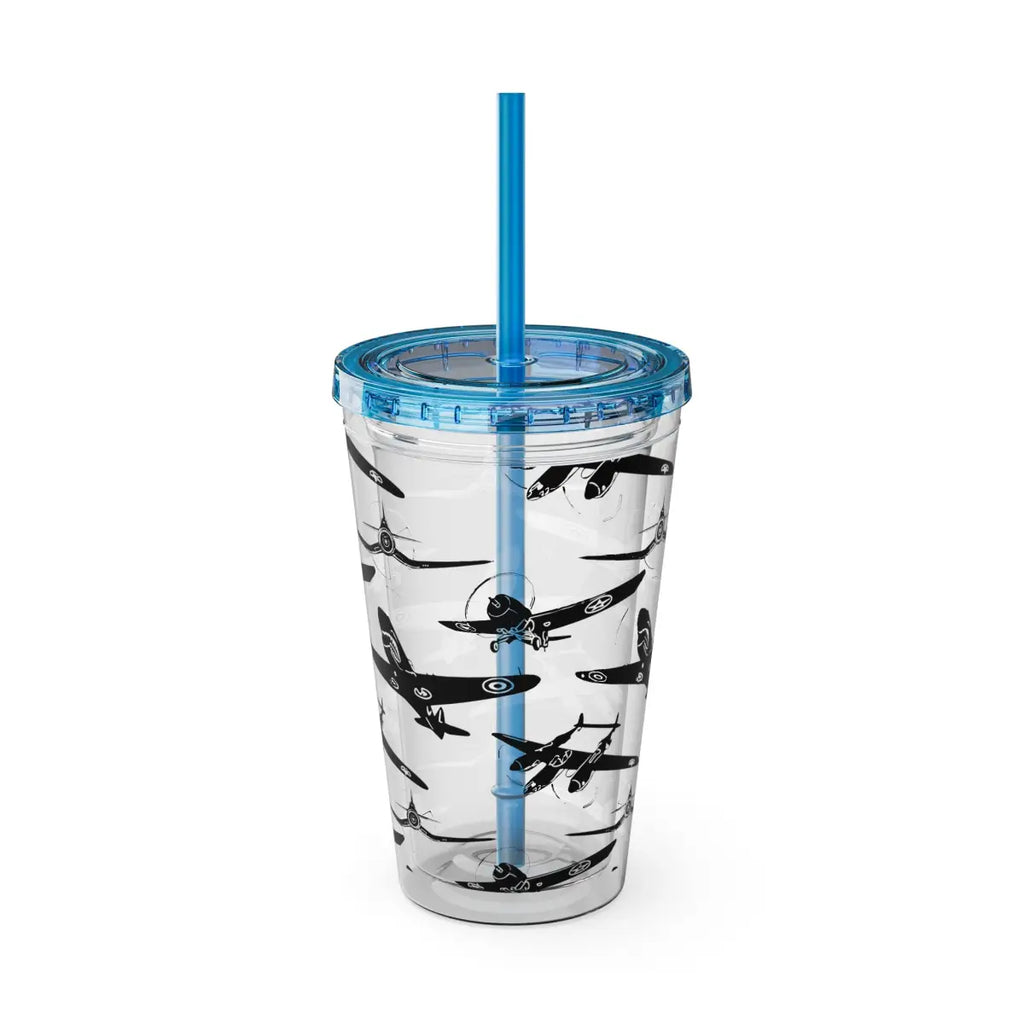 Sunsplash Tumbler with Straw 16oz - Mug - Gifts for pilots - Aviation apparel
