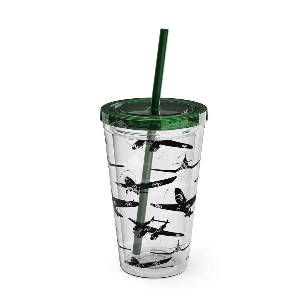 Sunsplash Tumbler with Straw 16oz - Mug - Gifts for pilots - Aviation apparel
