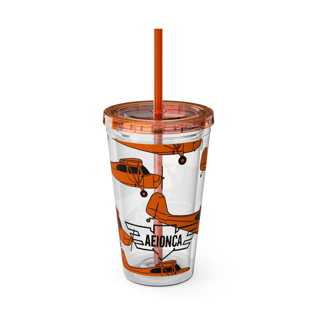 Sunsplash Tumbler with Straw 16oz - Mug - Gifts for pilots - Aviation apparel