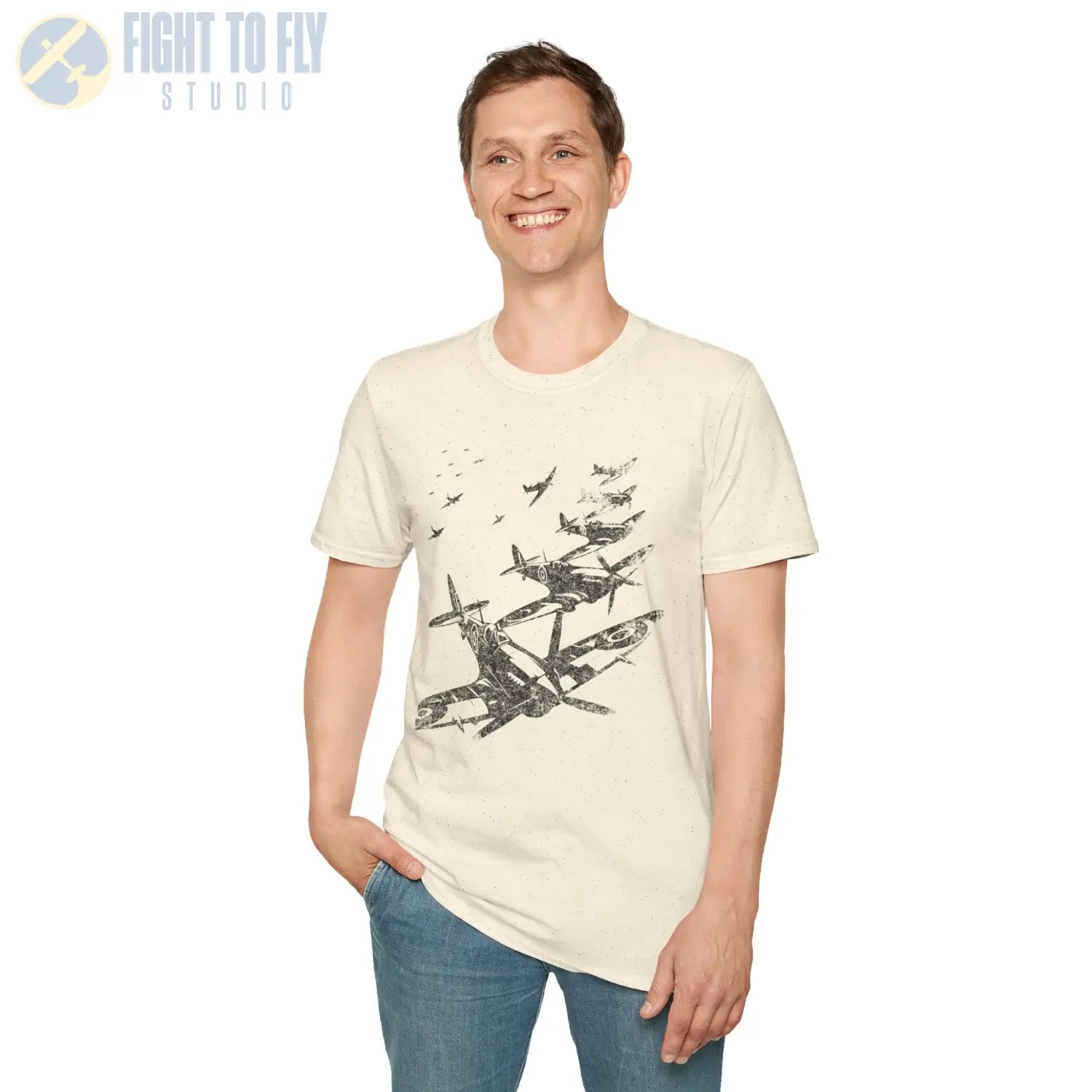 Supermarine Spitfire “Defenders in Formation” WWII T-Shirt - Pilot gifts - warbird t-shirt