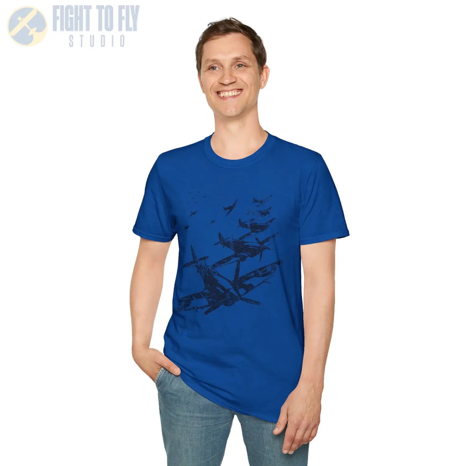 Supermarine Spitfire “Defenders in Formation” WWII T-Shirt - Pilot gifts - warbird t-shirt