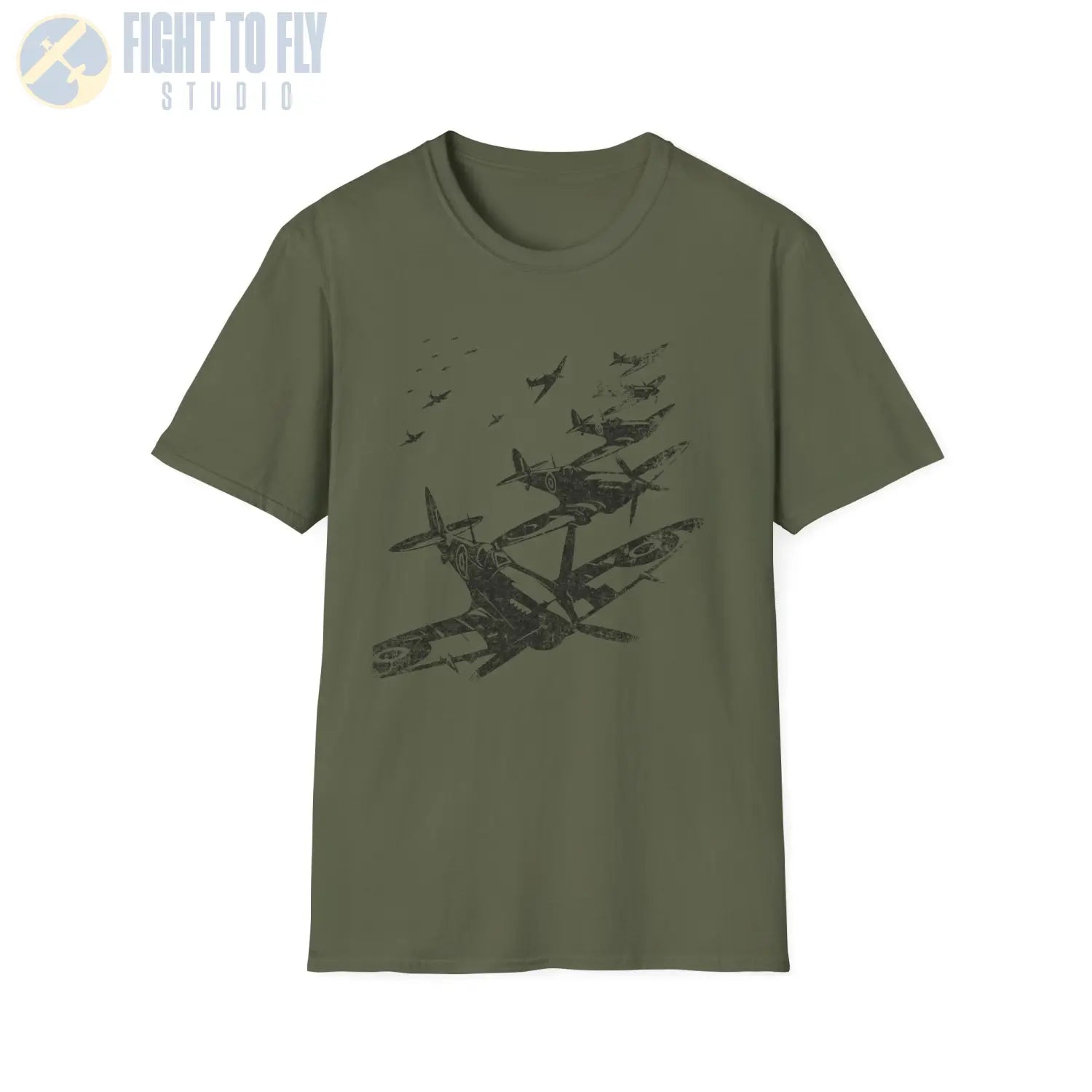 Supermarine Spitfire “Defenders in Formation” WWII T-Shirt - Pilot gifts - warbird t-shirt