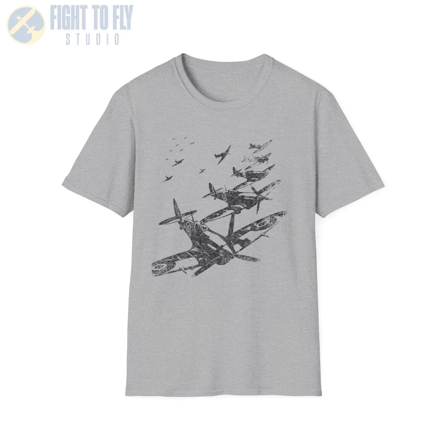 Supermarine Spitfire “Defenders in Formation” WWII T-Shirt - Pilot gifts - warbird t-shirt