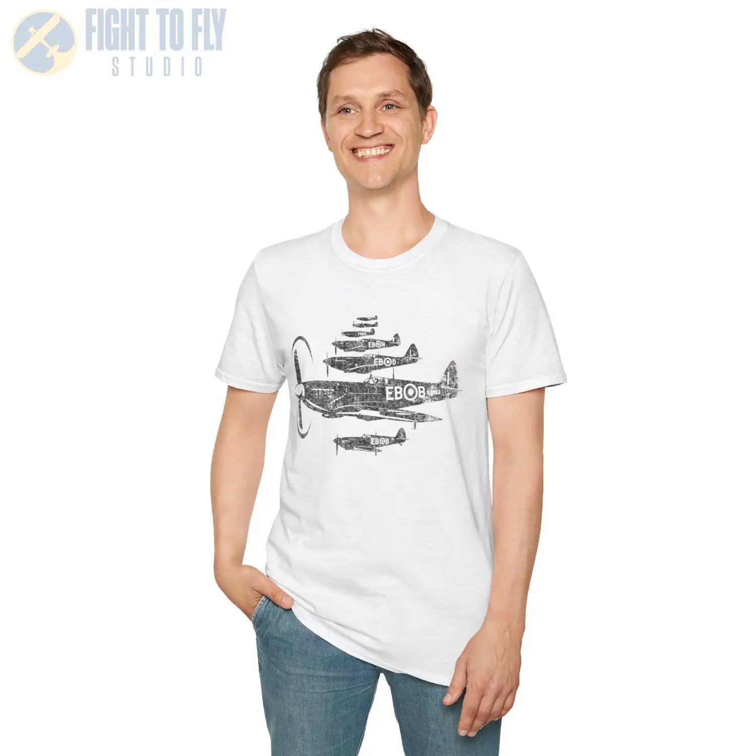 Supermarine Spitfire “Formation of Heroes” WWII T-Shirt - Pilot gifts - warbird t-shirt