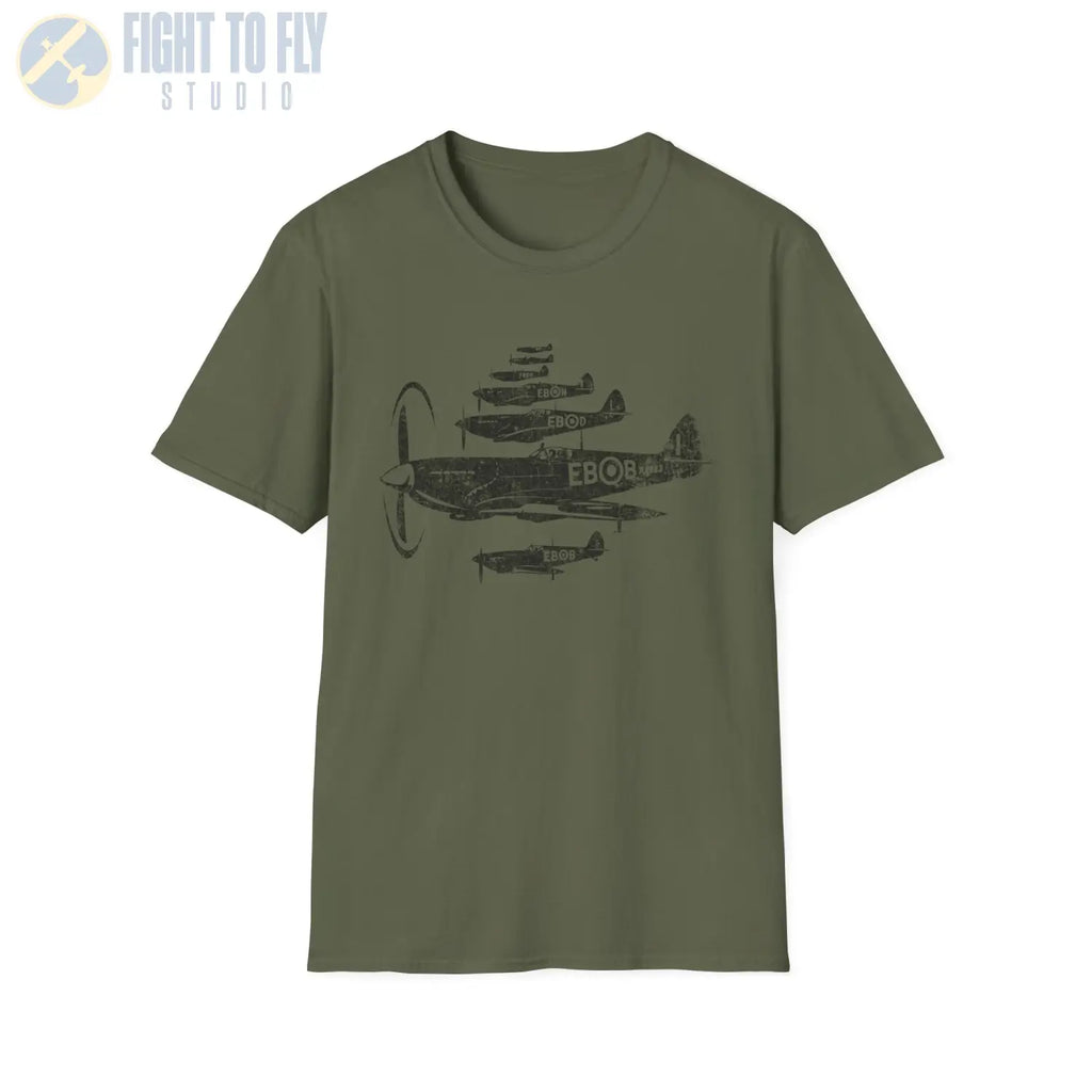 Supermarine Spitfire “Formation of Heroes” WWII T-Shirt - Pilot gifts - warbird t-shirt