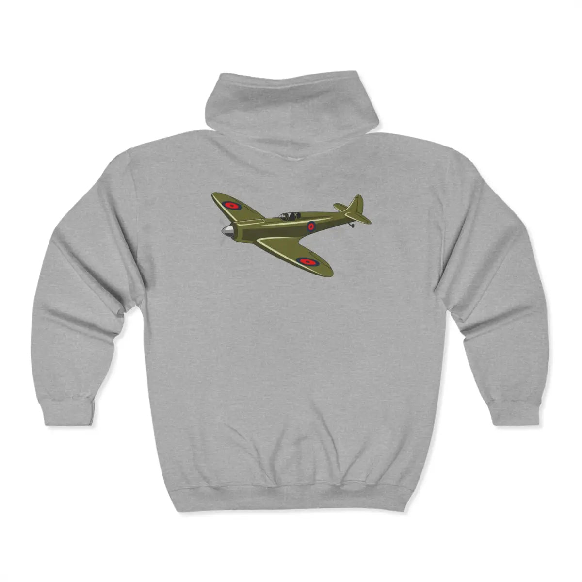 Supermarine Spitfire Full Zip Hoodie - Gifts for pilots - Aviation apparel