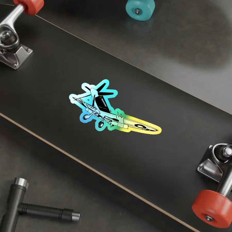 Supermarine Spitfire Mk. 22 Holographic Die-Cut Stickers - Paper products - Pilot gifts - WWII warbird t-shirt