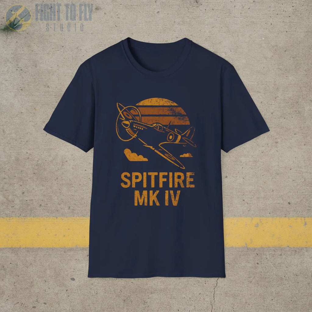 Supermarine Spitfire Mk IV “Retro Heritage” WWII T-Shirt - Pilot gifts - warbird t-shirt