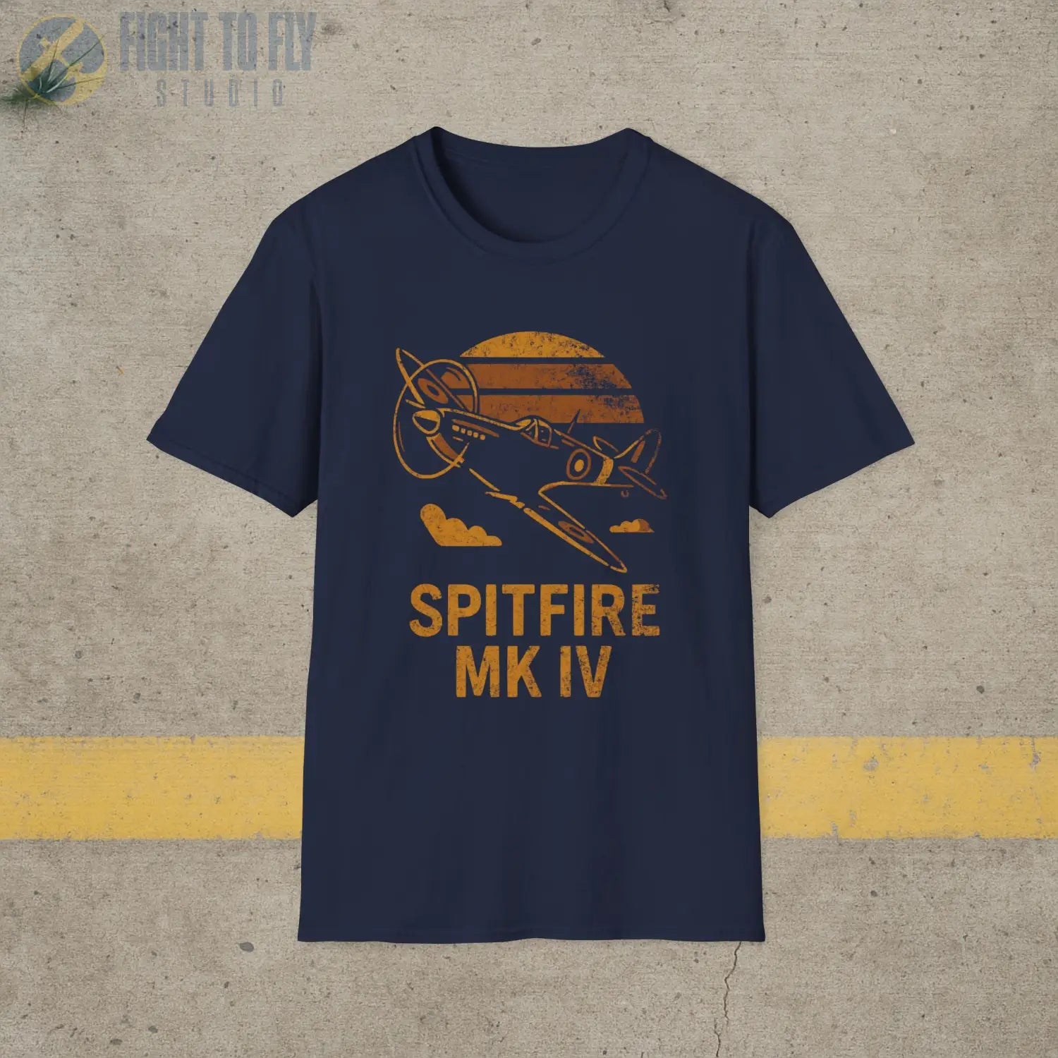 Supermarine Spitfire Mk IV “Retro Heritage” WWII T-Shirt - Pilot gifts - warbird t-shirt