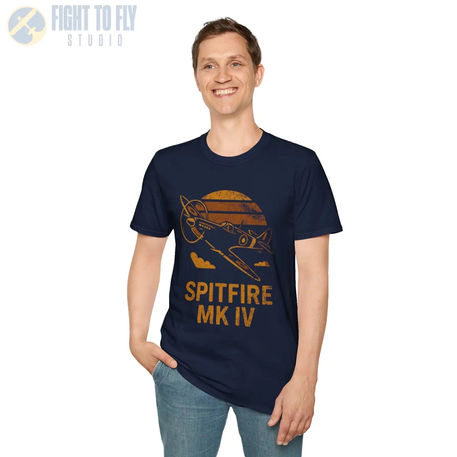 Supermarine Spitfire Mk IV “Retro Heritage” WWII T-Shirt - Pilot gifts - warbird t-shirt