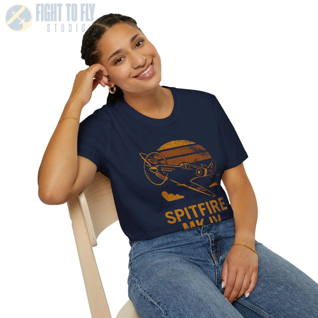 Supermarine Spitfire Mk IV “Retro Heritage” WWII T-Shirt - Pilot gifts - warbird t-shirt