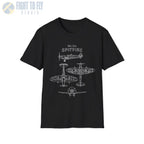 Supermarine Spitfire Mk IXe — T-shirt - T-Shirt - Pilot gifts - WWII warbird t-shirt