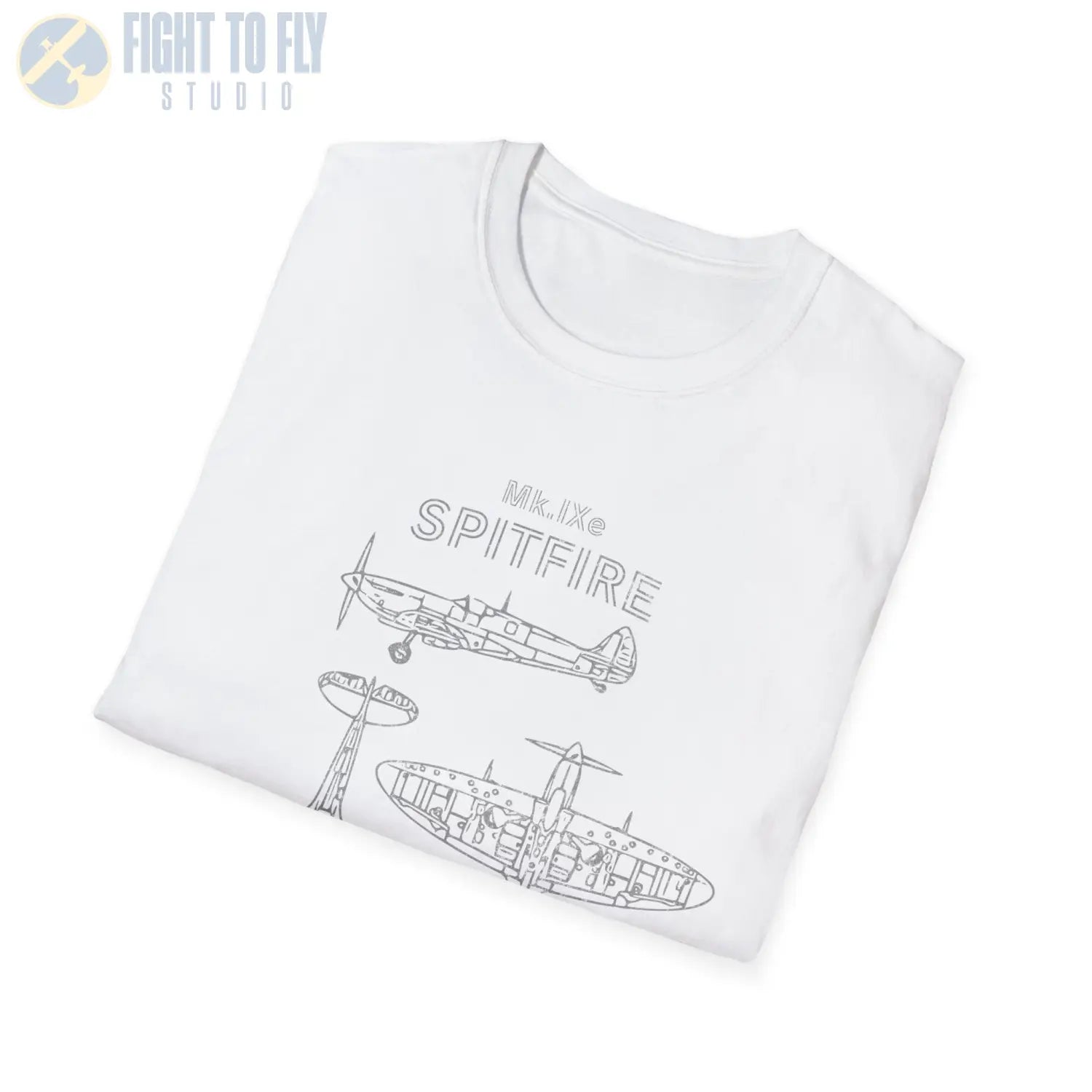 Supermarine Spitfire Mk IXe — T-shirt - T-Shirt - Pilot gifts - WWII warbird t-shirt