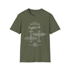 Supermarine Spitfire Mk IXe — T-shirt - T-Shirt - Pilot gifts - WWII warbird t-shirt