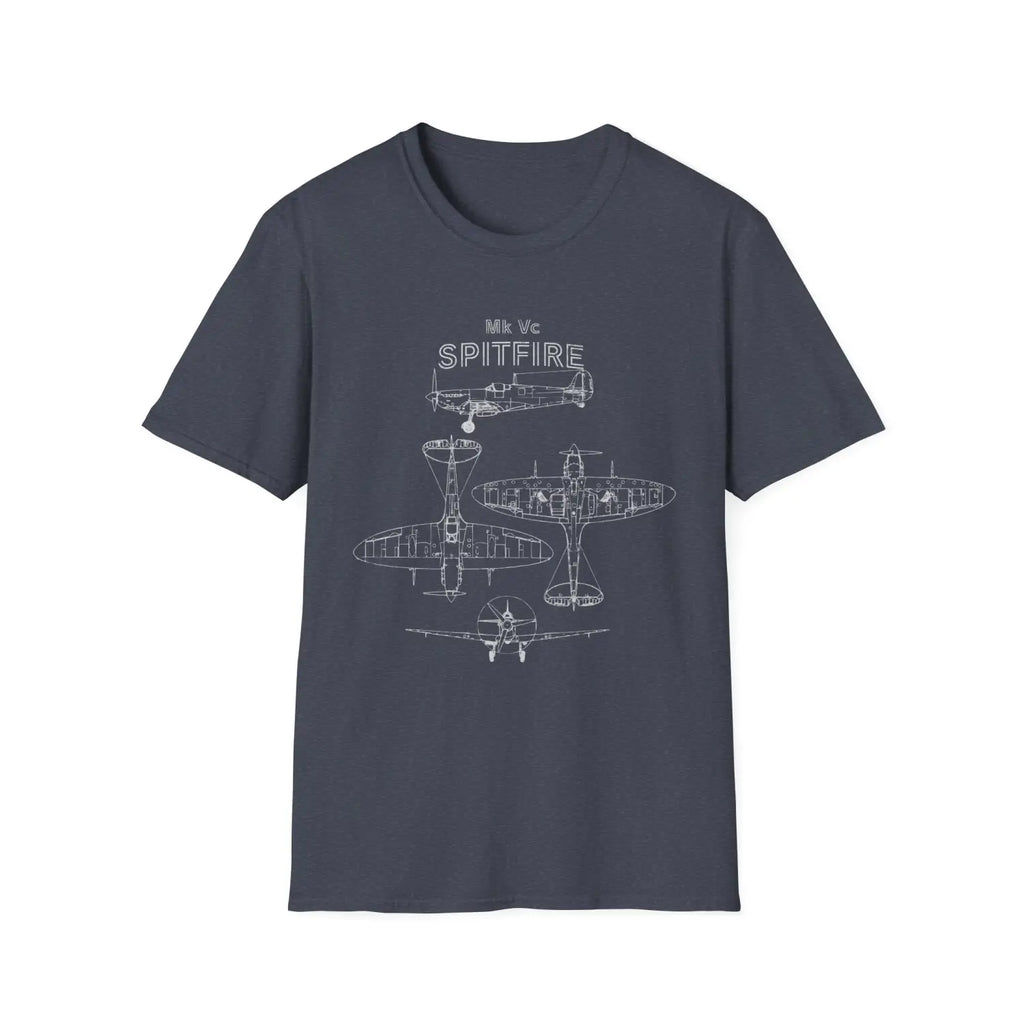 Supermarine Spitfire Mk Vc — T-shirt - T-Shirt - Pilot gifts - WWII warbird t-shirt