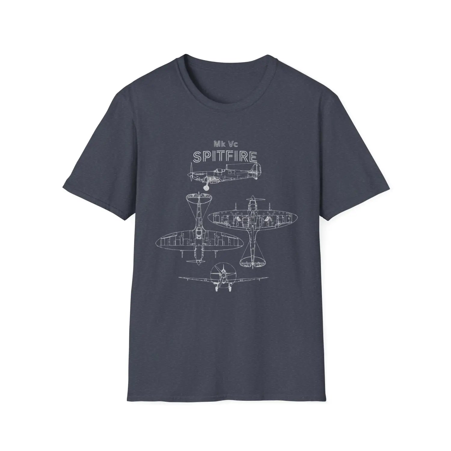 Supermarine Spitfire Mk Vc — T-shirt - T-Shirt - Pilot gifts - WWII warbird t-shirt