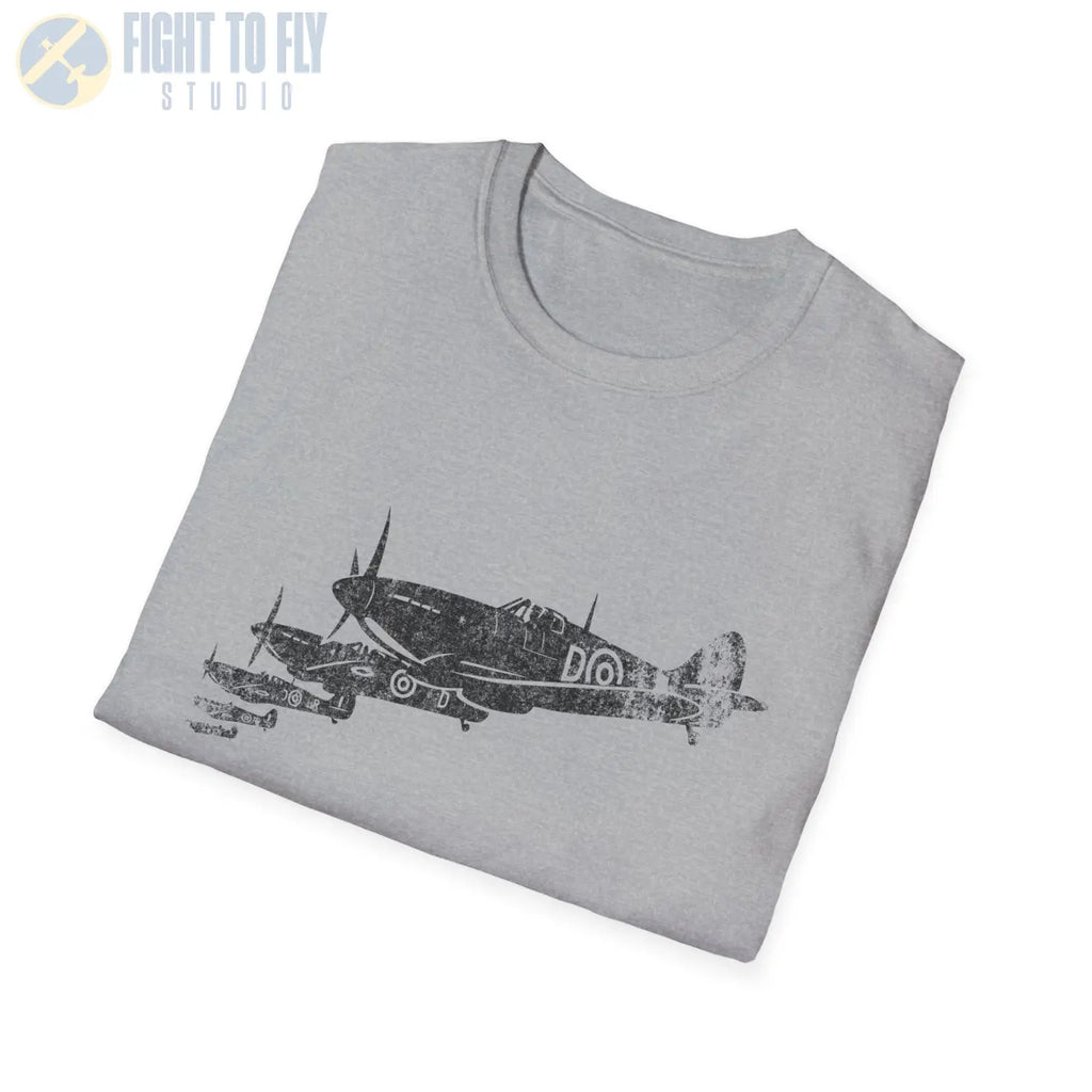 Supermarine Spitfire “Squadron in Formation” WWII T-Shirt - Pilot gifts - warbird t-shirt