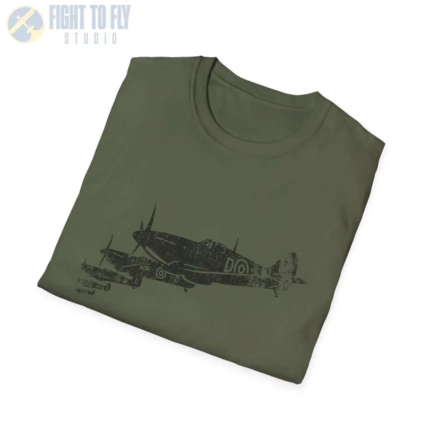 Supermarine Spitfire “Squadron in Formation” WWII T-Shirt - Pilot gifts - warbird t-shirt