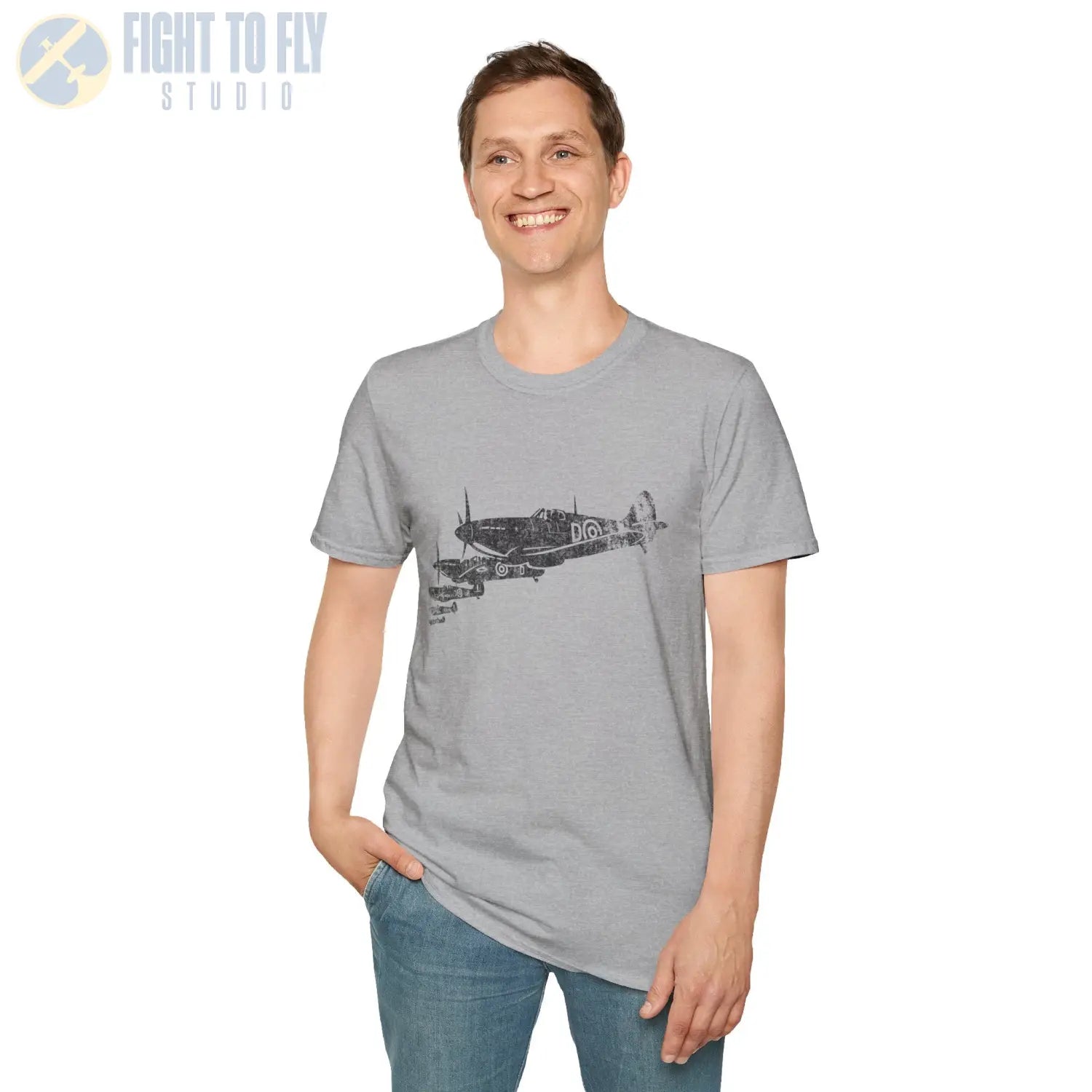 Supermarine Spitfire “Squadron in Formation” WWII T-Shirt - Pilot gifts - warbird t-shirt