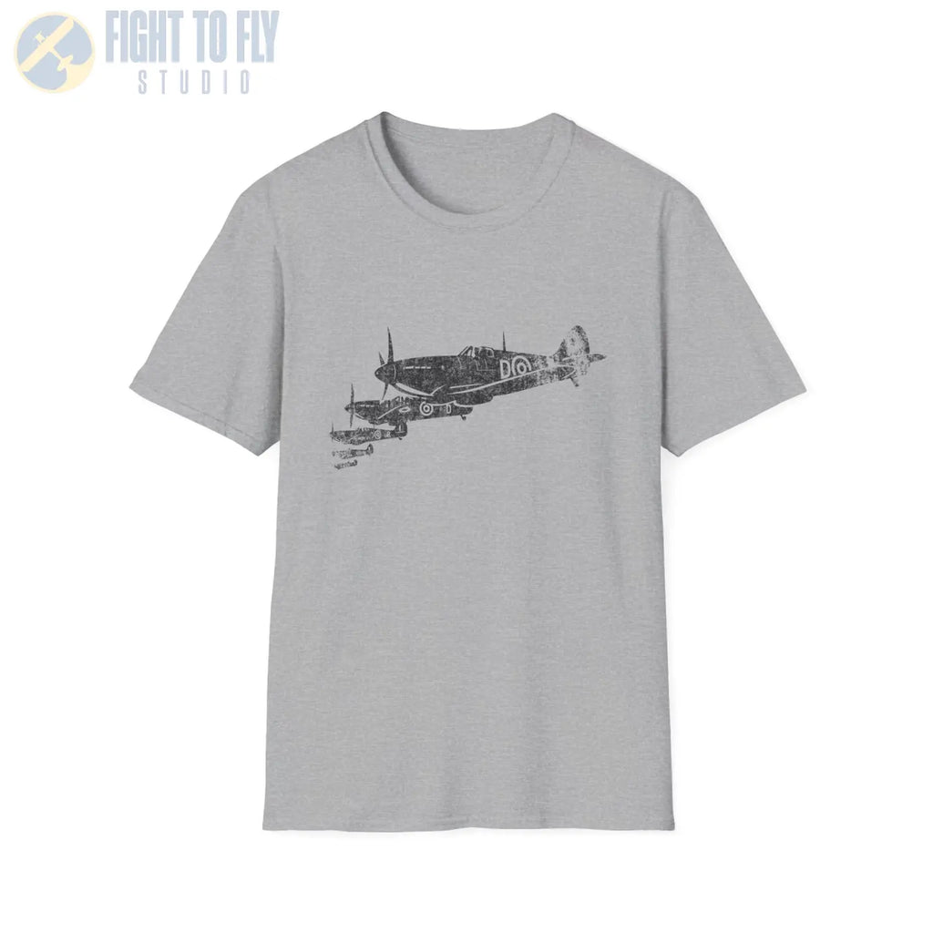 Supermarine Spitfire “Squadron in Formation” WWII T-Shirt - Pilot gifts - warbird t-shirt