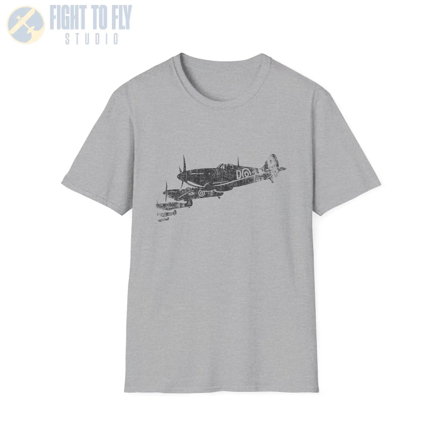 Supermarine Spitfire “Squadron in Formation” WWII T-Shirt - Pilot gifts - warbird t-shirt