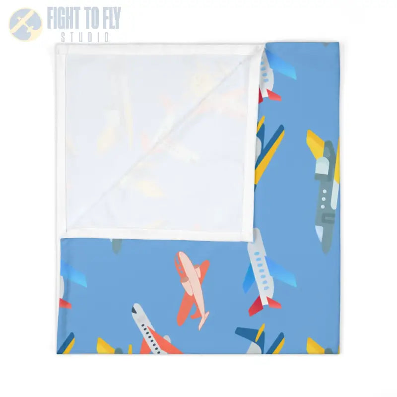 Swaddle in the Sky – Fun Planes and Sunny Skies Blanket - Home Decor - Pilot gifts - WWII warbird t-shirt