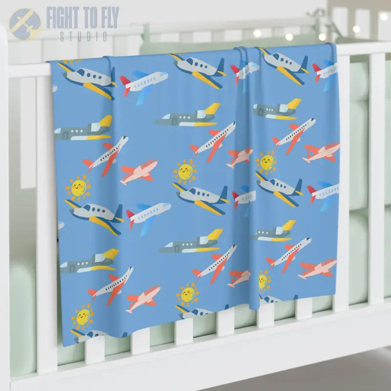 Swaddle in the Sky – Fun Planes and Sunny Skies Blanket - Home Decor - Pilot gifts - WWII warbird t-shirt