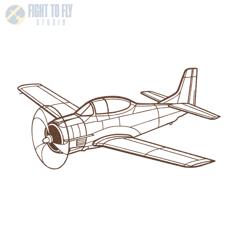 T-28 Die Cut Metal Wall Art - Sign - Pilot gifts - WWII warbird t-shirt