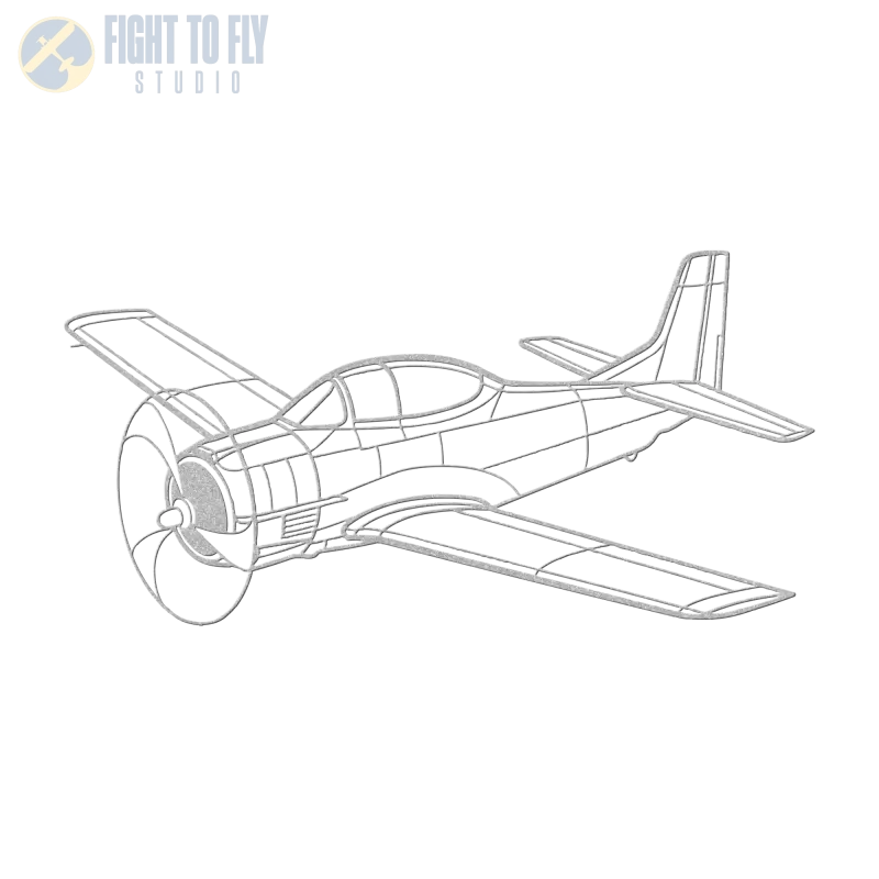 T-28 Die Cut Metal Wall Art - Sign - Pilot gifts - WWII warbird t-shirt