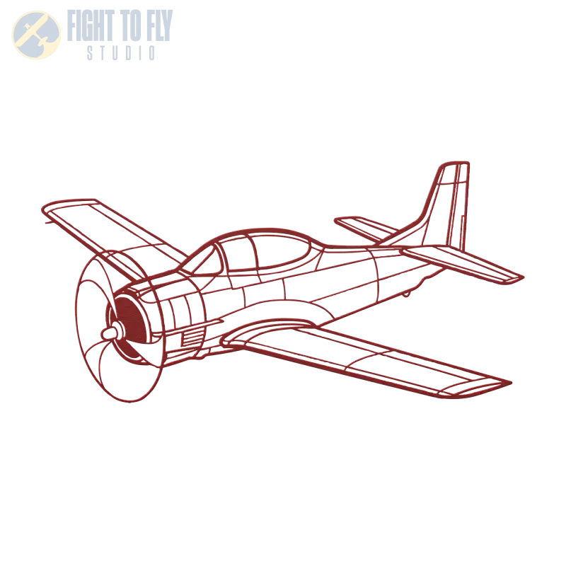 T-28 Die Cut Metal Wall Art - Sign - Pilot gifts - WWII warbird t-shirt