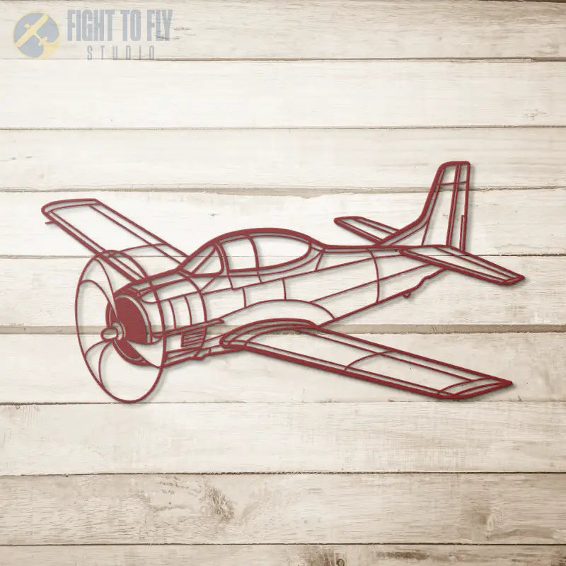 T-28 Die Cut Metal Wall Art - Sign - Pilot gifts - WWII warbird t-shirt