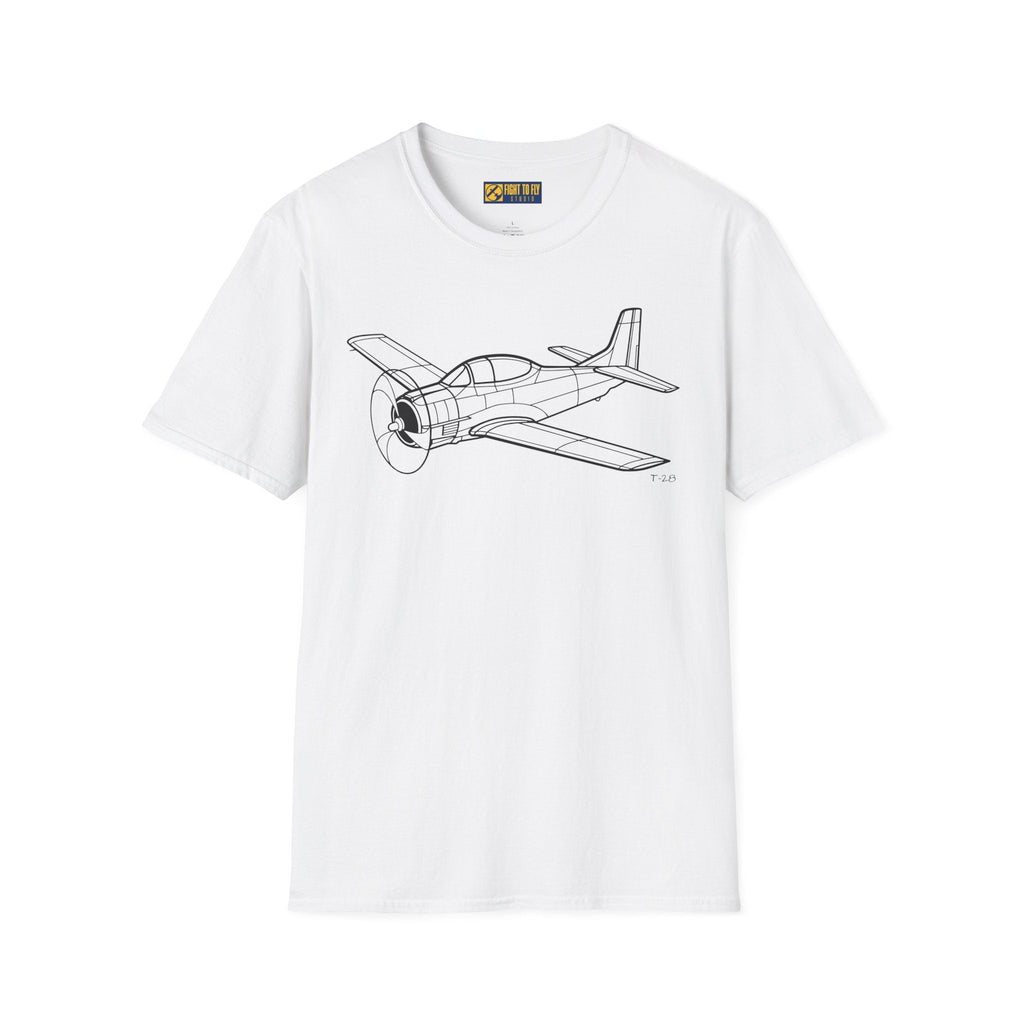 T-28 T-Shirt – Trojan Cold War Trainer Aircraft Aviation Tee - Pilot gifts - WWII warbird t-shirt