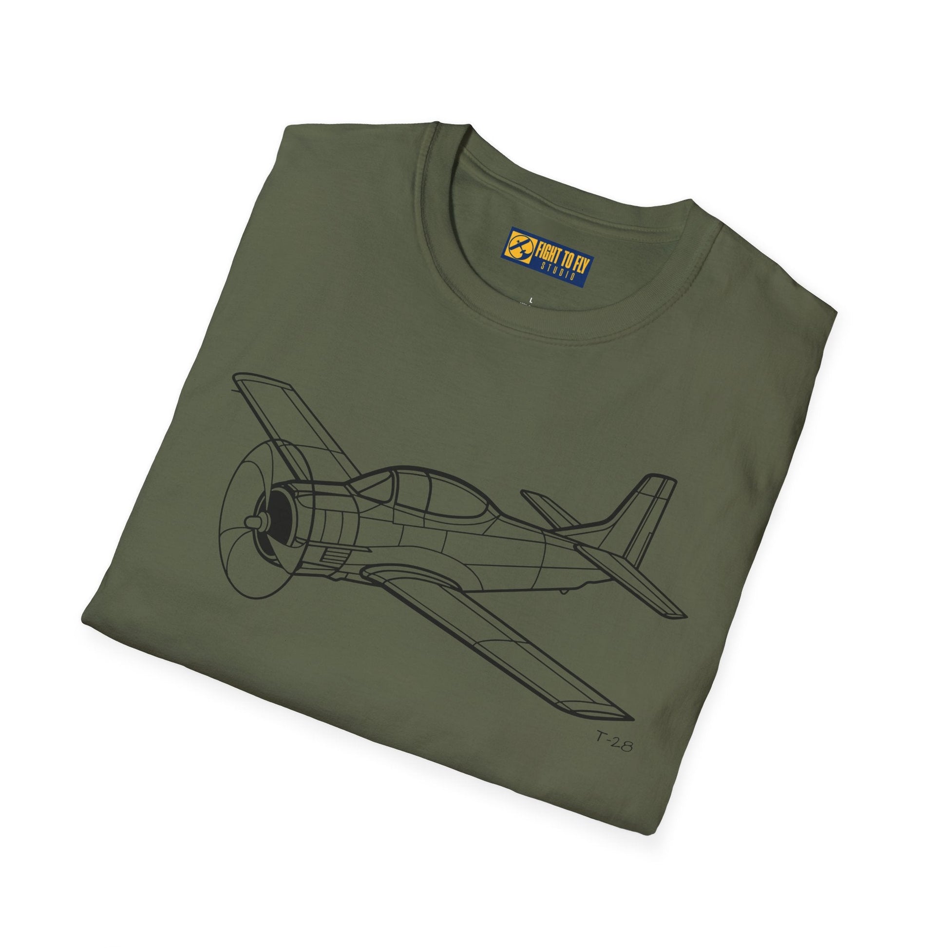T-28 T-Shirt – Trojan Cold War Trainer Aircraft Aviation Tee - Pilot gifts - WWII warbird t-shirt