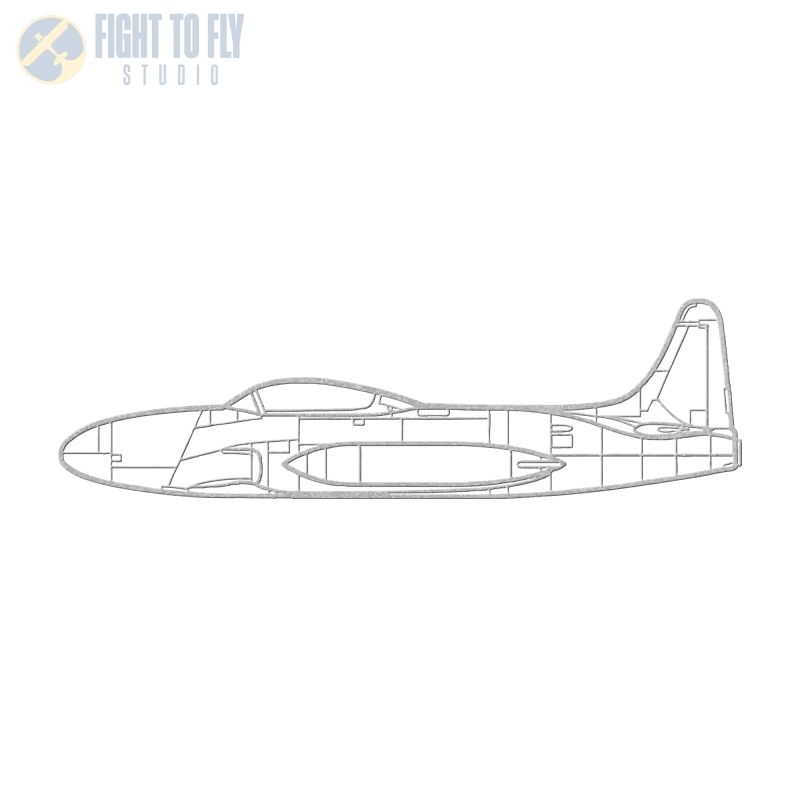 T-33 Die Cut Metal Wall Art - Sign - Pilot gifts - WWII warbird t-shirt
