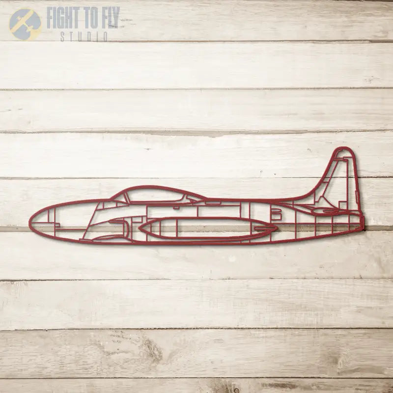 T-33 Die Cut Metal Wall Art - Sign - Pilot gifts - WWII warbird t-shirt