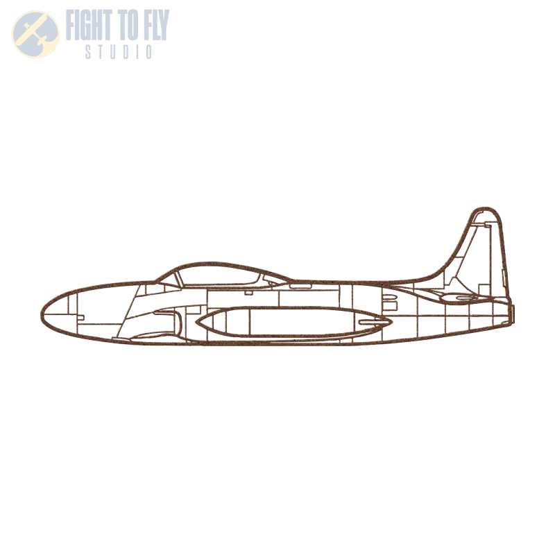 T-33 Die Cut Metal Wall Art - Sign - Pilot gifts - WWII warbird t-shirt