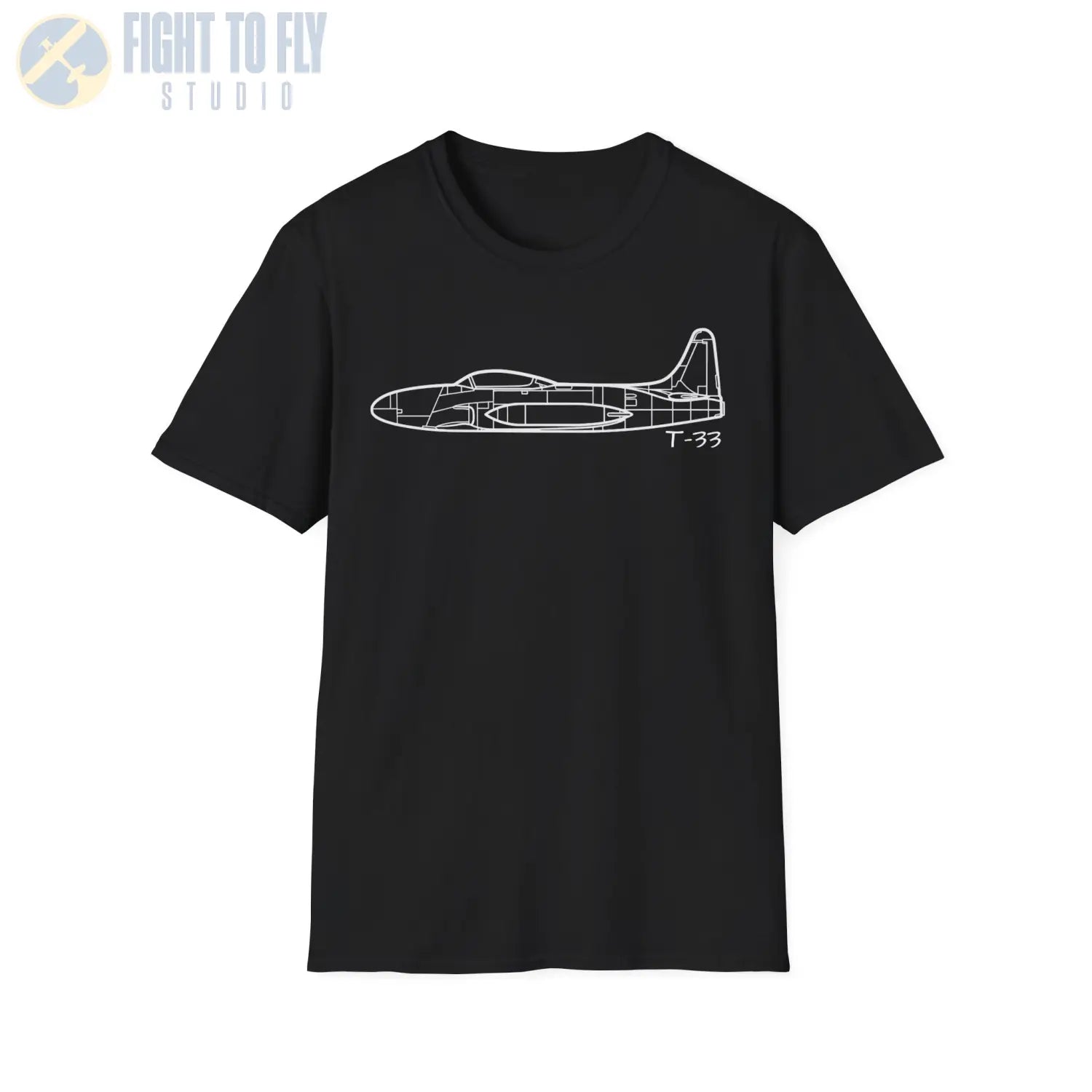 T-33 Shooting Star Profile T-Shirt - Pilot gifts - WWII warbird t-shirt
