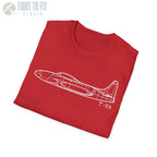 T-33 Shooting Star Profile T-Shirt - Pilot gifts - WWII warbird t-shirt
