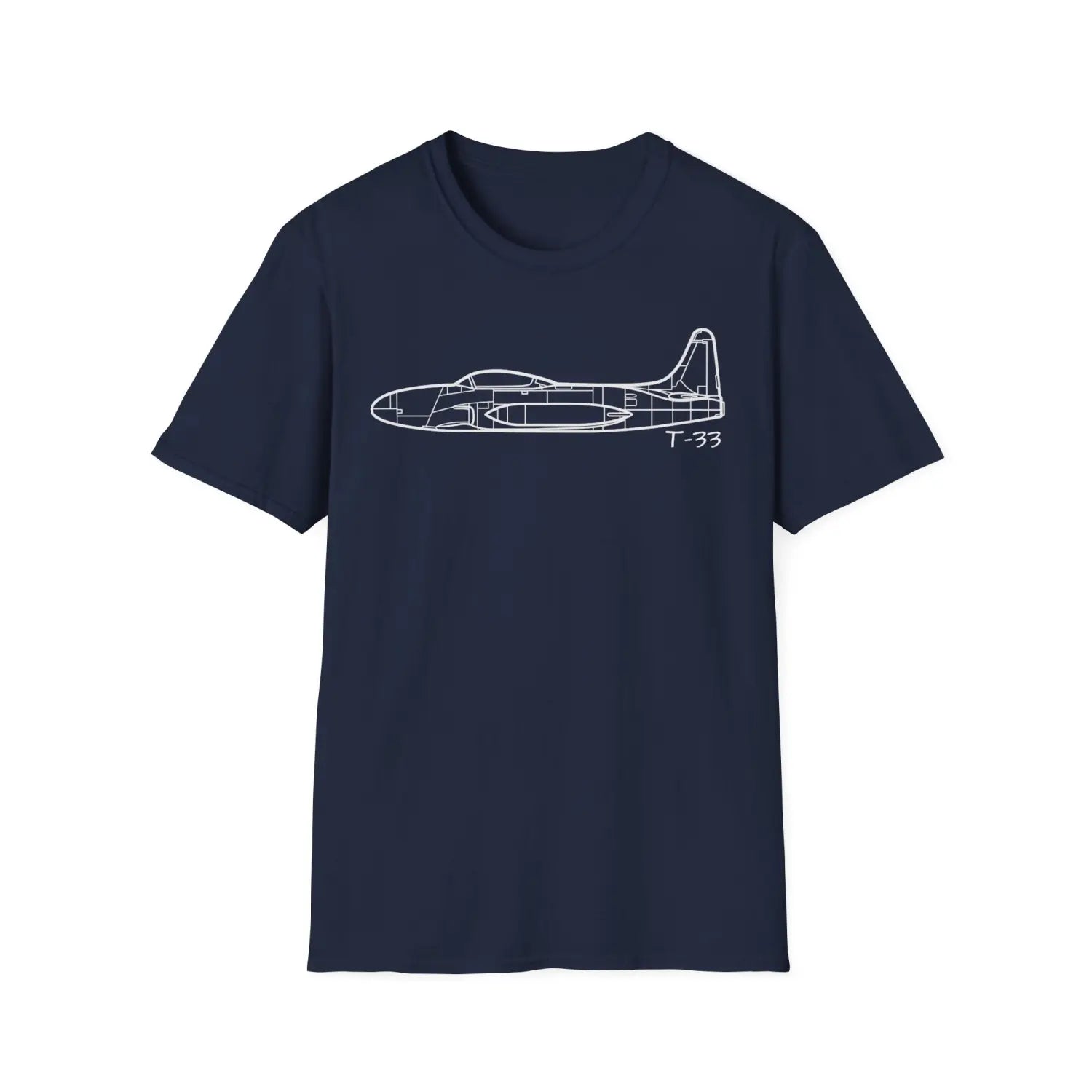 T-33 Shooting Star Profile T-Shirt - Pilot gifts - WWII warbird t-shirt